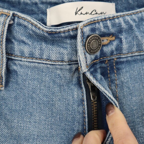 Kancan Marley High Rise Slim Straight Jeans Women 9/28 Blue Work Casual Chic Mod - Picture 9 of 16